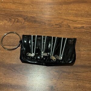 Black zipper wristlet like new